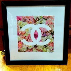 CHANEL Framed Roses Fairchild Signed Print